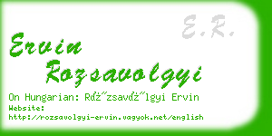 ervin rozsavolgyi business card